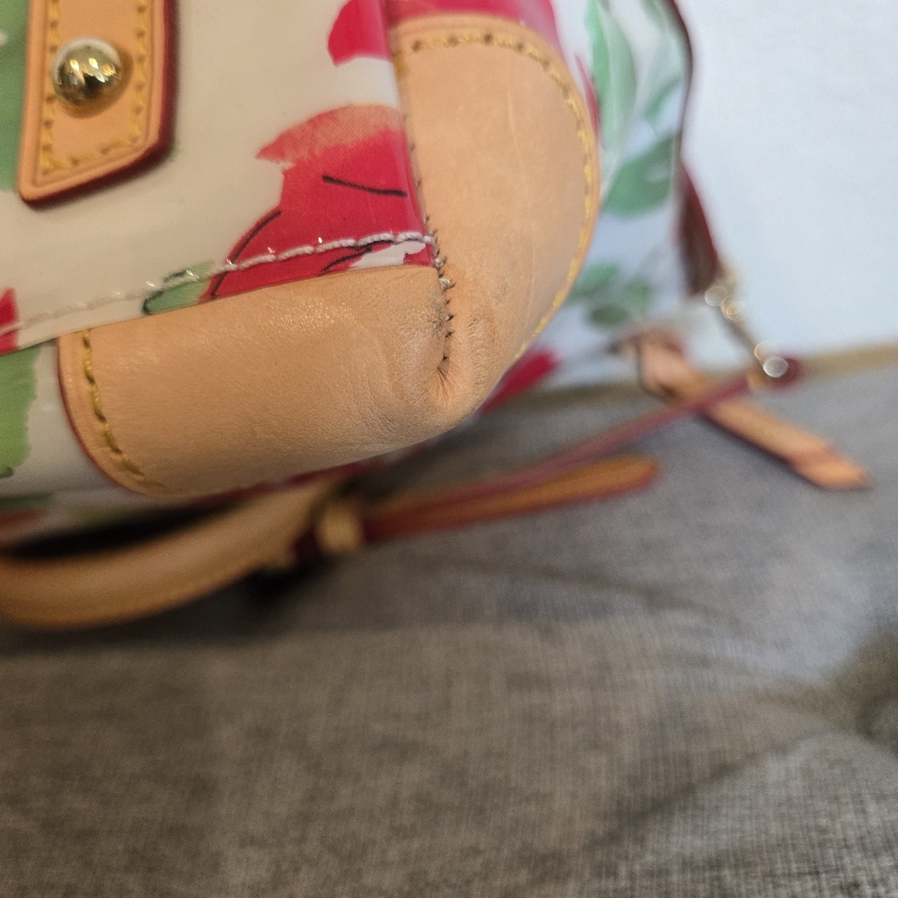 Dooney & Bourke Patent Floral Satchel Crossbody In Rose Garden - Picture 12 of 16